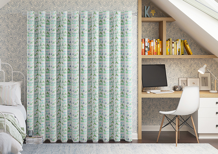 Cloudy Peaks, Mint - Made to Measure Curtains - Image 6